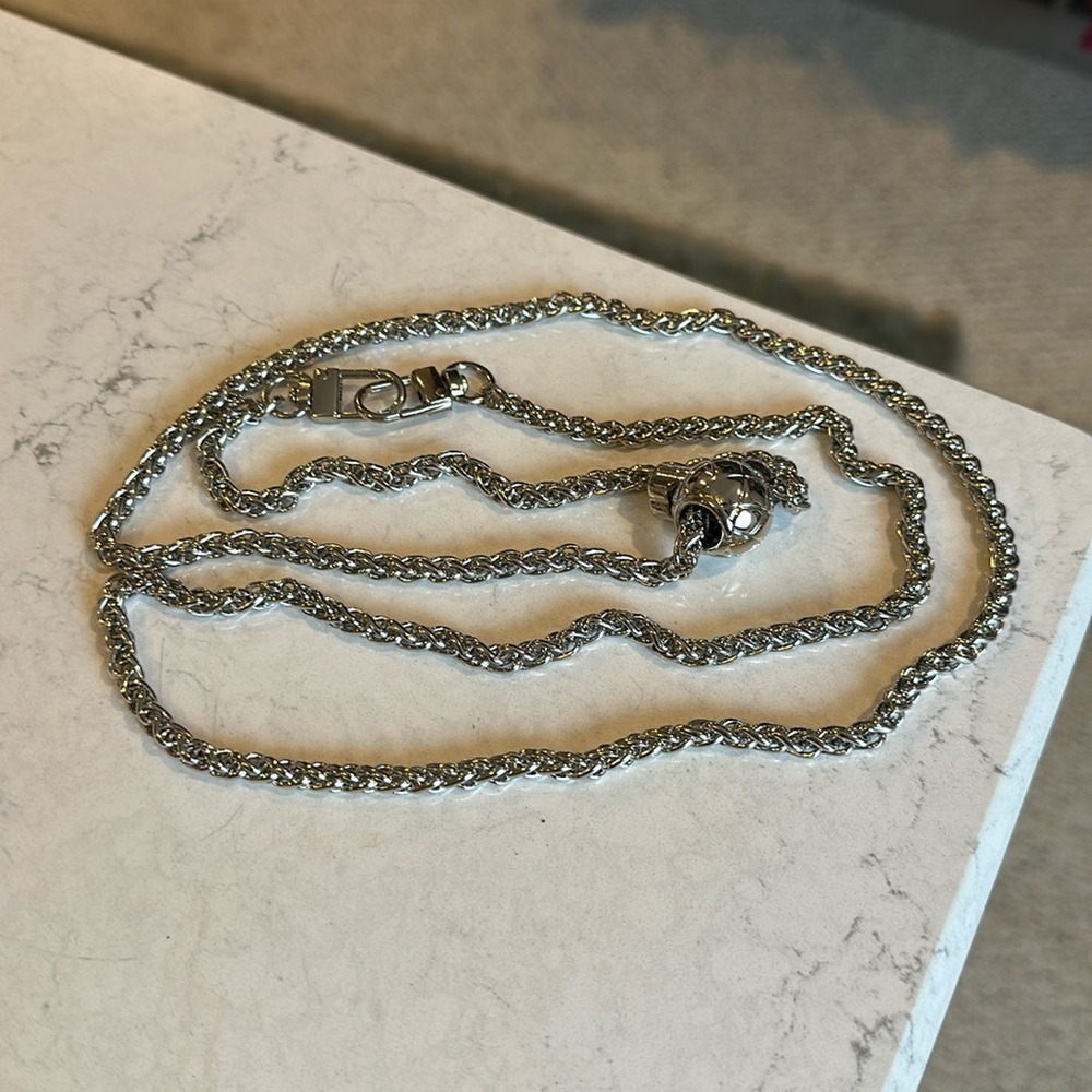 Unbranded silver tone crossbody adjustable chain